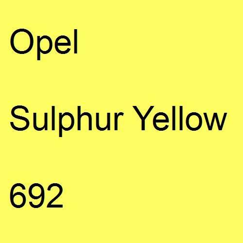 Opel, Sulphur Yellow, 692.